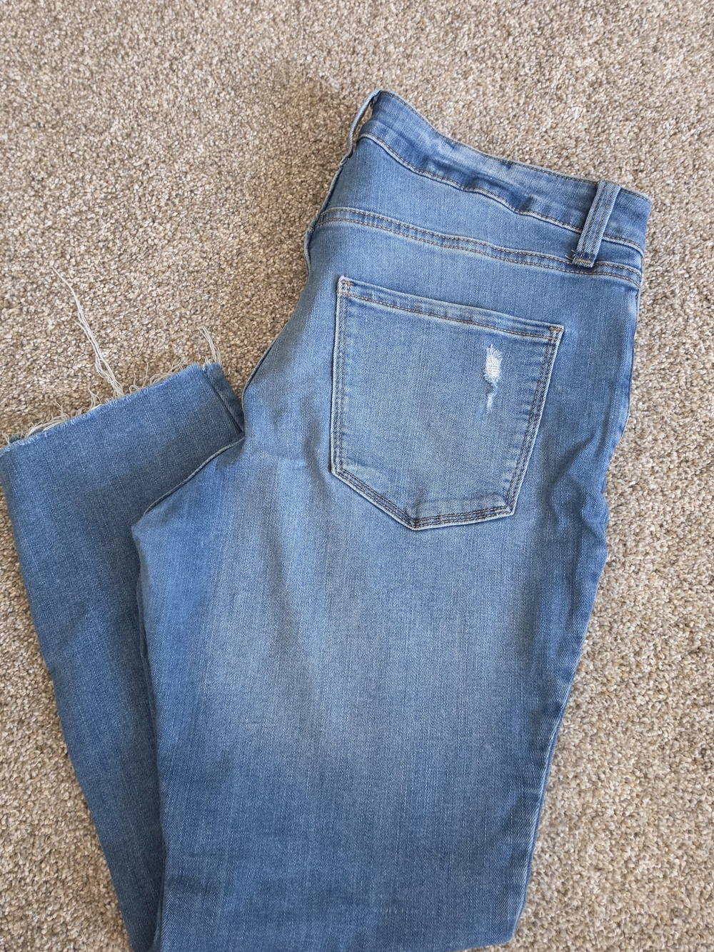 LC Lauren Conrad Light Blue Skinny Jeans with Subtle Distress